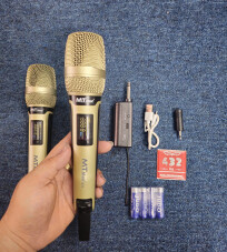 Bộ 2 Micro không dây Q02 hát Karaoke cực hay